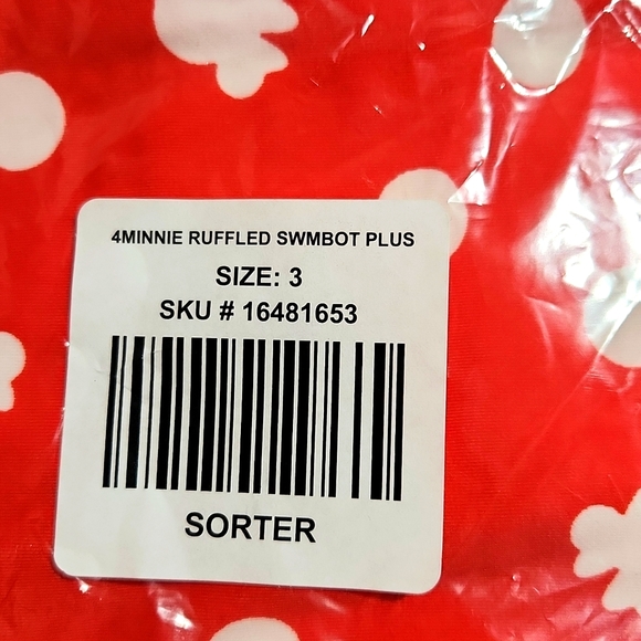 ❤️NWT VINTAGE HOT TOPIC MINNIE MOUSE RUFFLED SWIM BOTTOM - DISNEY PLUS SIZE 3X - Picture 6 of 8